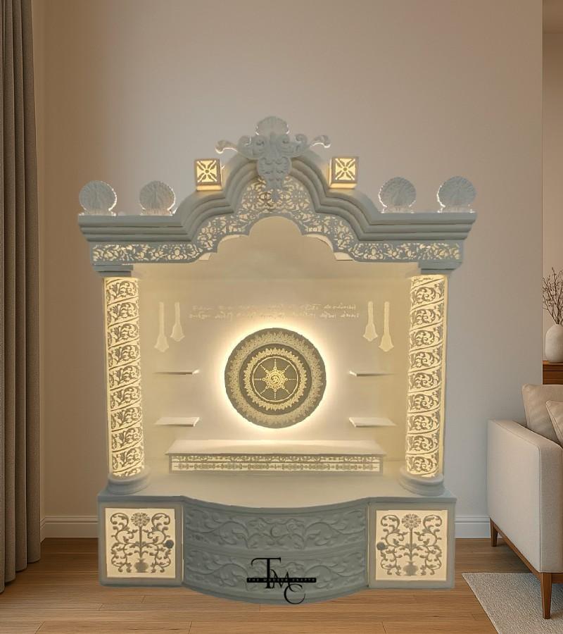 Custom Corian Mandir22 (1) Backlit Corian Marble Mandir