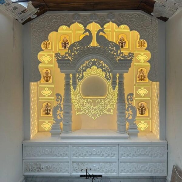 Custom Corian Mandir