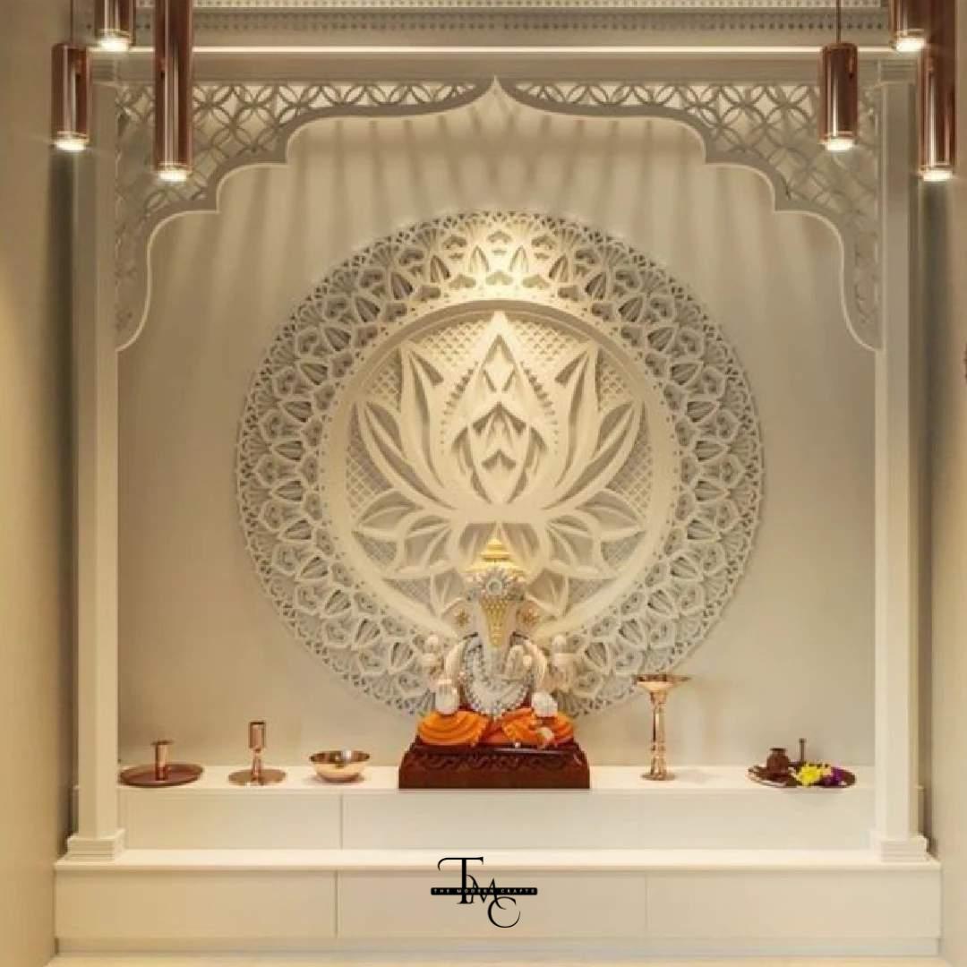 Minimalist Corian Mandir