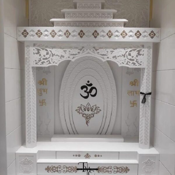 Premium Om Corian Mandir With Lighting