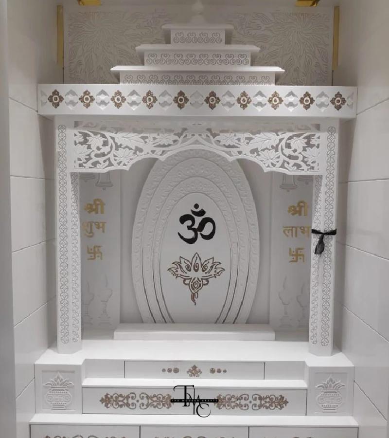 Premium Om Corian Mandir With Lighting