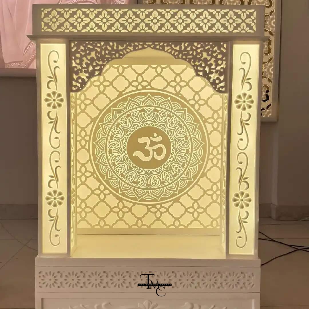 Partitioned-Corian-Mandir