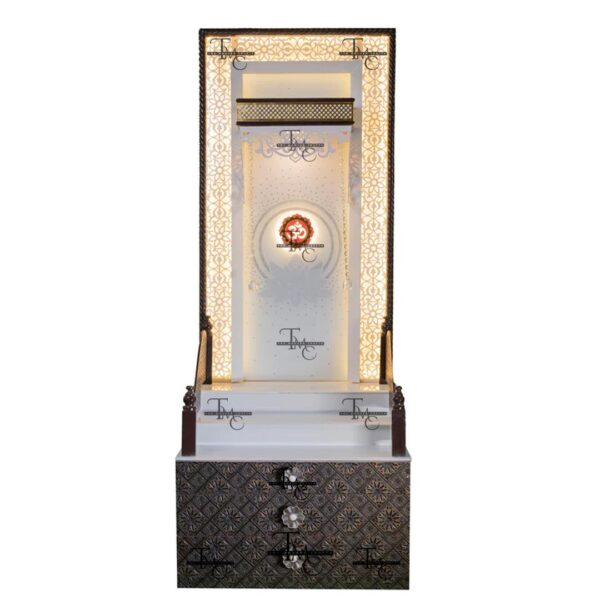 Premium Corian Pooja Mandir with Om Artwork