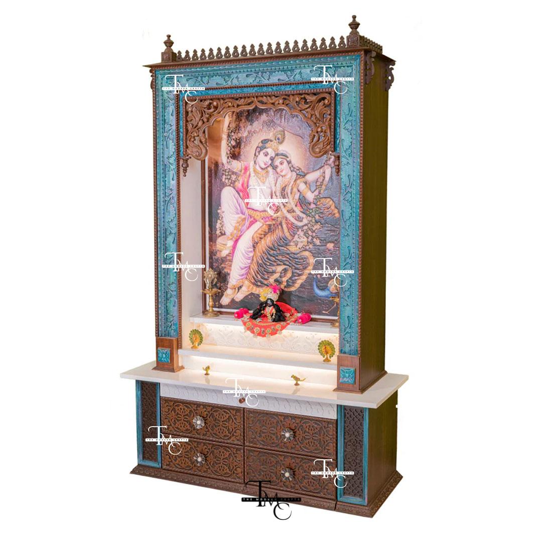 image 2 Designer Radha Krishna Teakwood Mandir