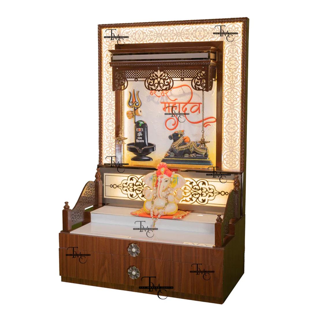 image 2 Elegant Ganesh Corian Marble Mandir