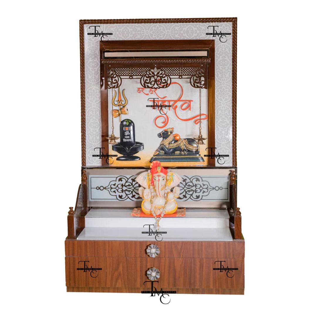 Elegant Ganesh Corian Marble Mandir