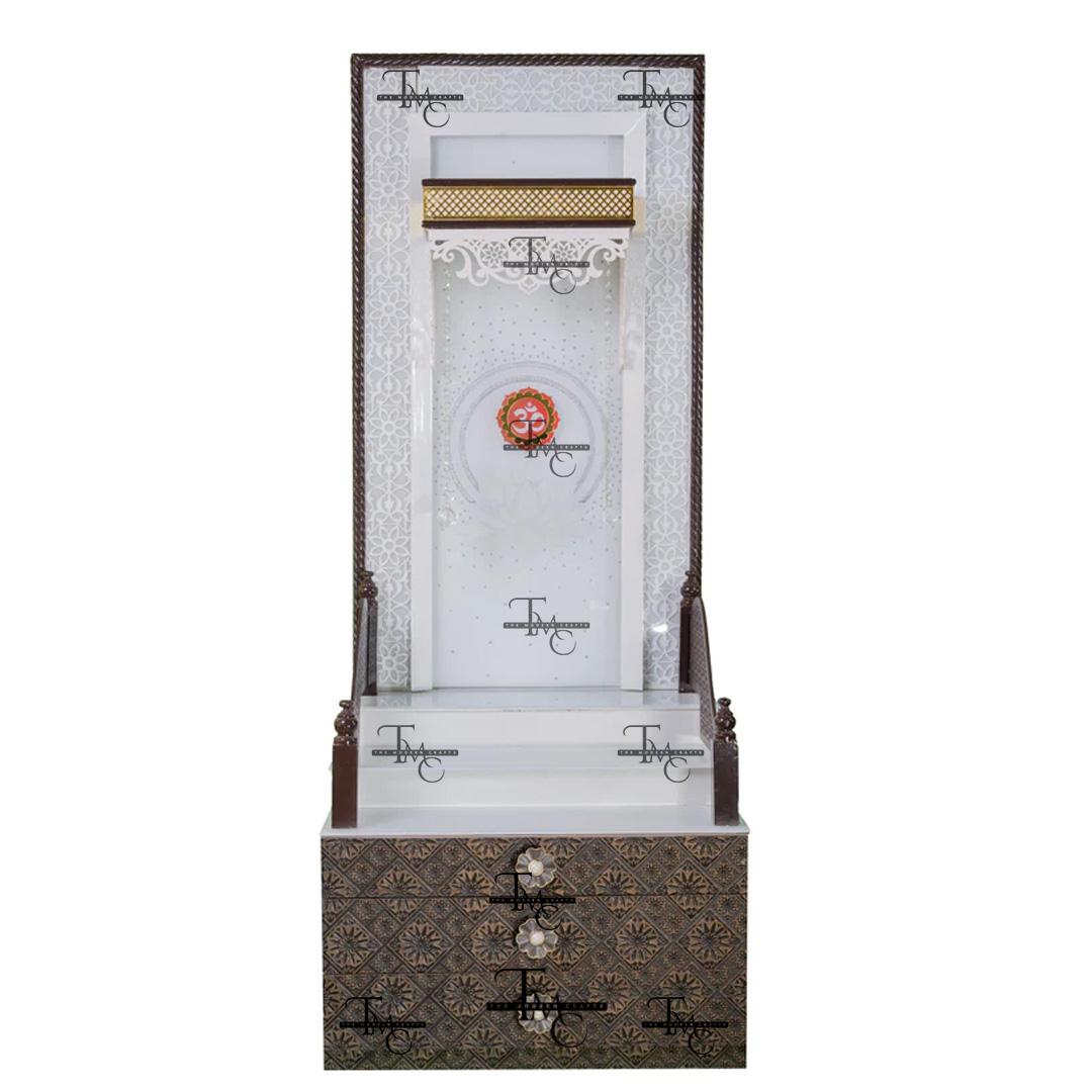 image 4 Premium Corian Pooja Mandir with Om Artwork