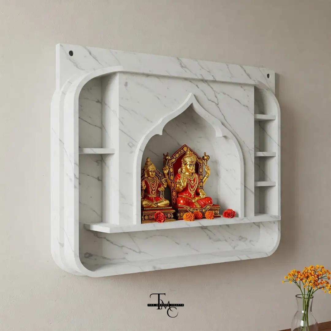 Wall Mounted Corian Mandir