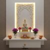 wall mounted11 Backlit Corian Marble Mandir